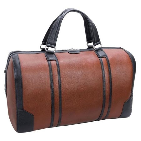 MCKLEINUSA McKlein USA 18190 20 in. U Series Kinzie Leather Two-Tone Tablet Carry-All Duffel Bag; Brown 18190